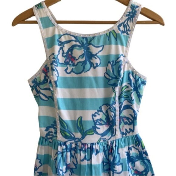 Lilly Pulitzer Womens Sandrine Dress Shorely Blue Sleeveless Size 4 - Picture 8 of 12